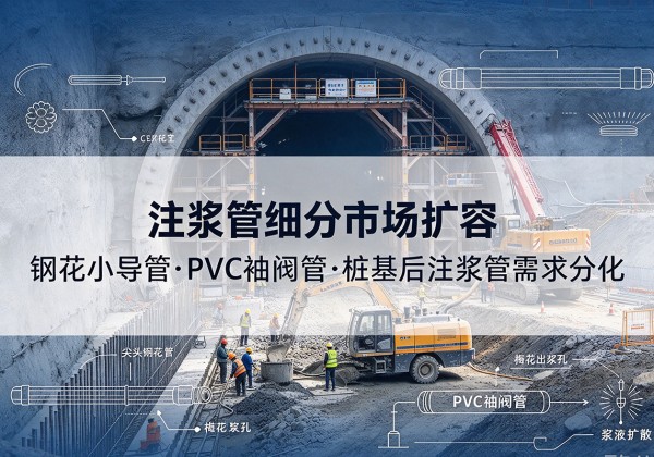 柳河注浆管细分市场扩容，隧道钢花小导管、PVC 袖阀管、桩基后注浆管需求分化